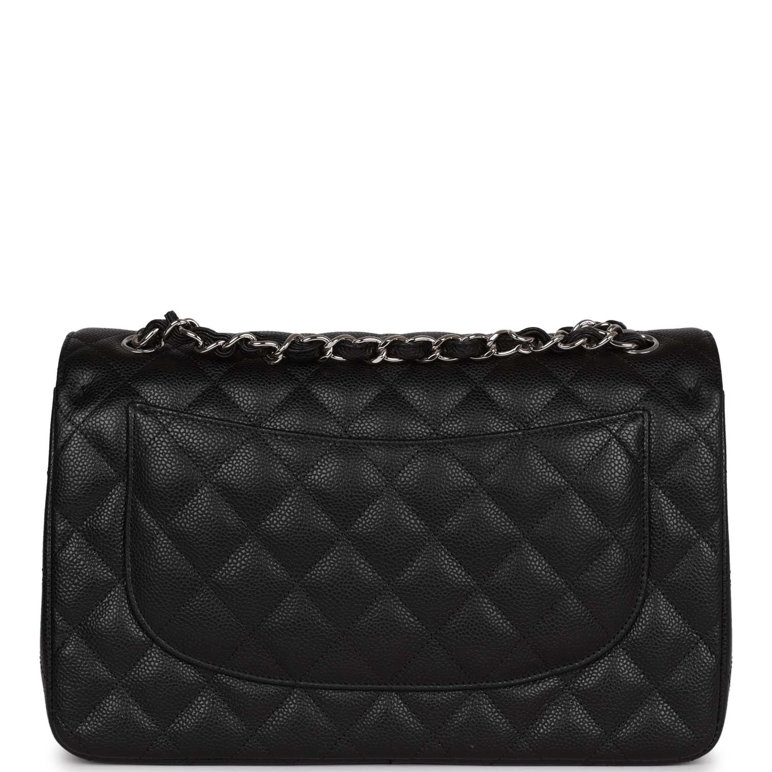 Chanel Jumbo Classic Double Flap Black Caviar Silver Hardware