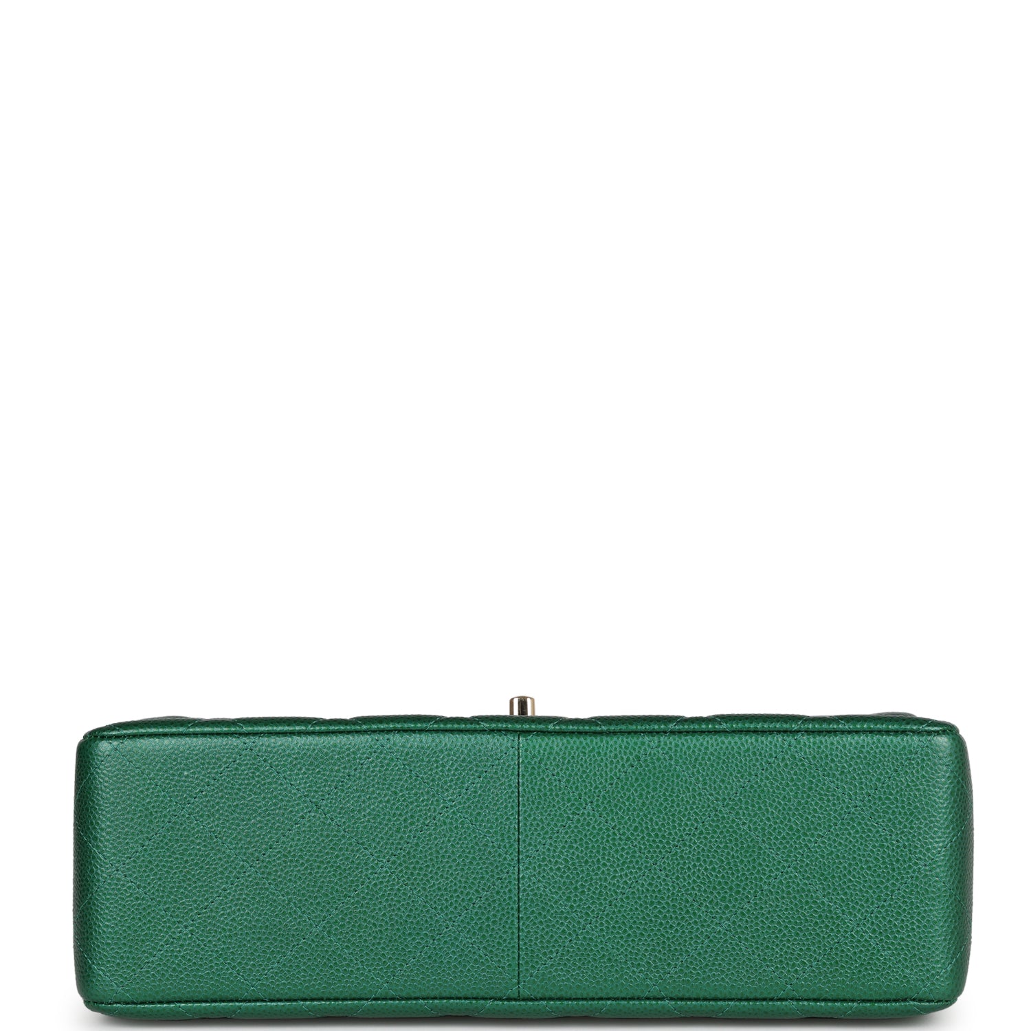 Chanel Jumbo Classic Double Flap Bag Emerald Green Caviar Light Gold Hardware