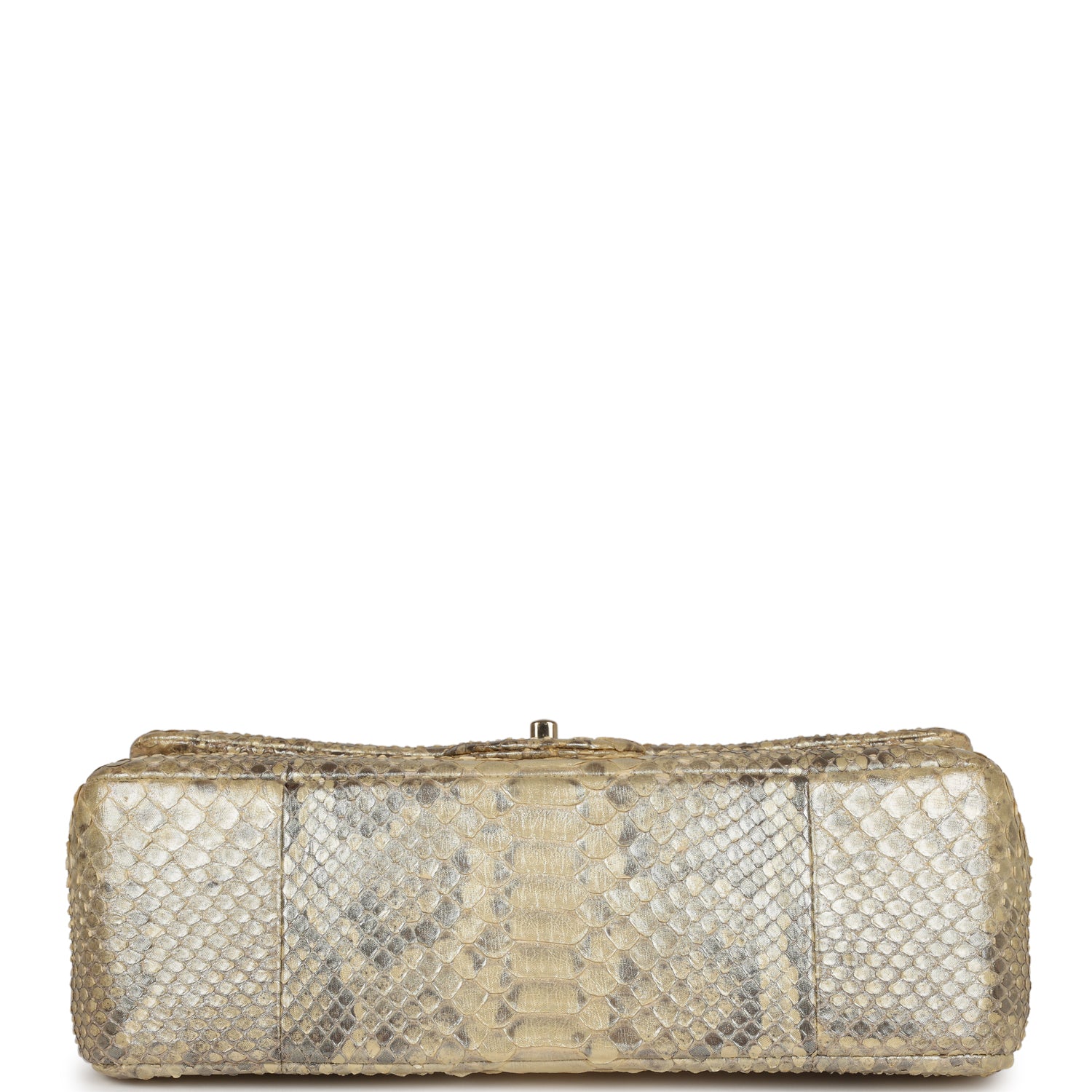 Chanel Jumbo Classic Double Flap Gold Metallic Python Gold Hardware
