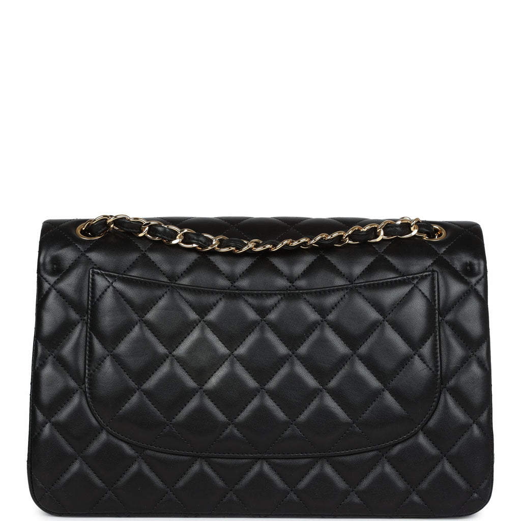 Chanel Jumbo Classic Double Flap Black Lambskin Gold Hardware