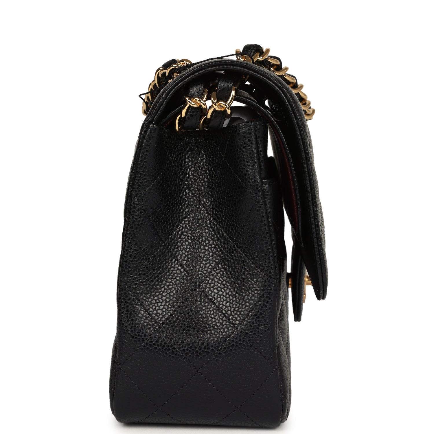 Chanel Jumbo Classic Double Flap Bag Black Caviar Gold Hardware