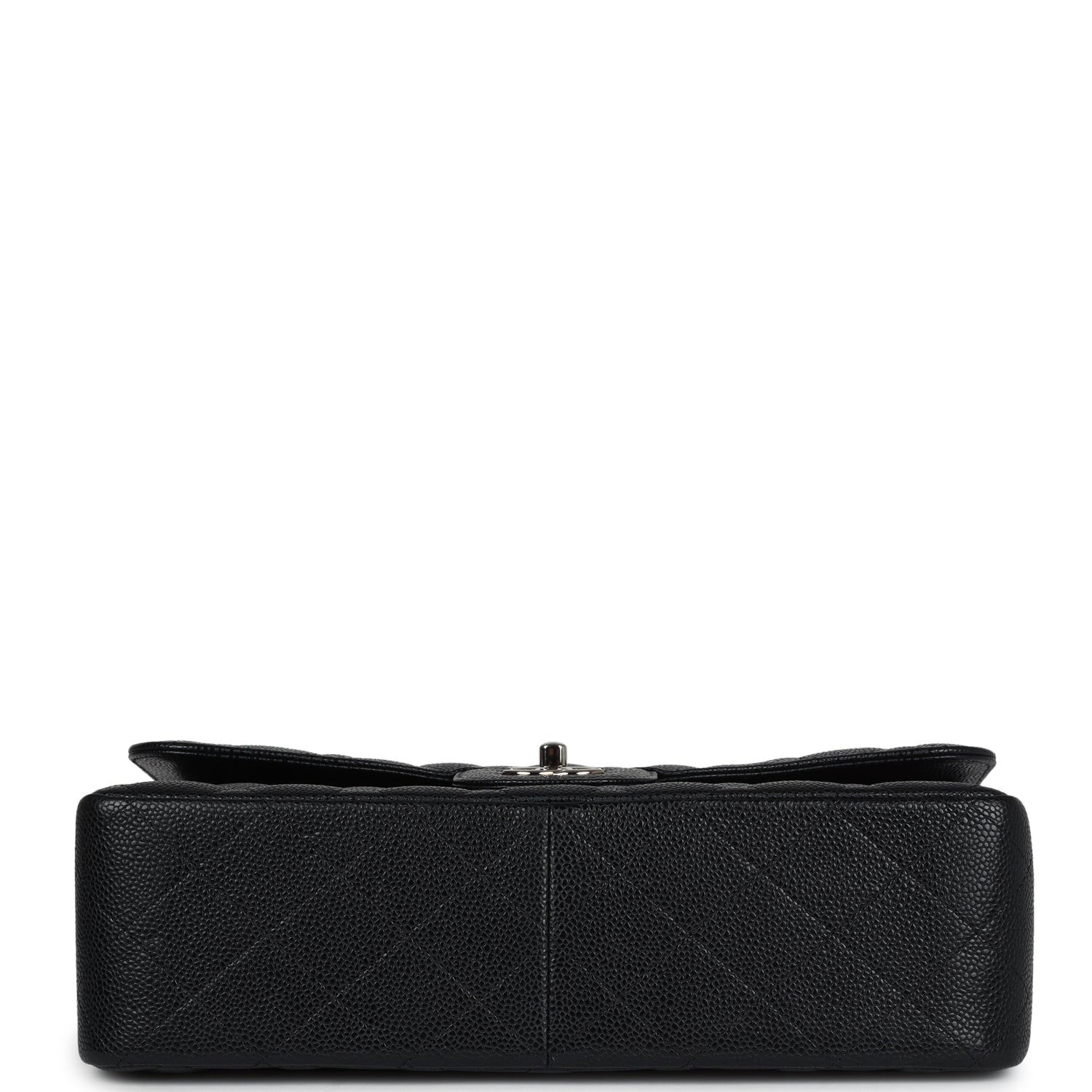 Chanel Jumbo Classic Double Flap Bag Black Caviar Silver Hardware