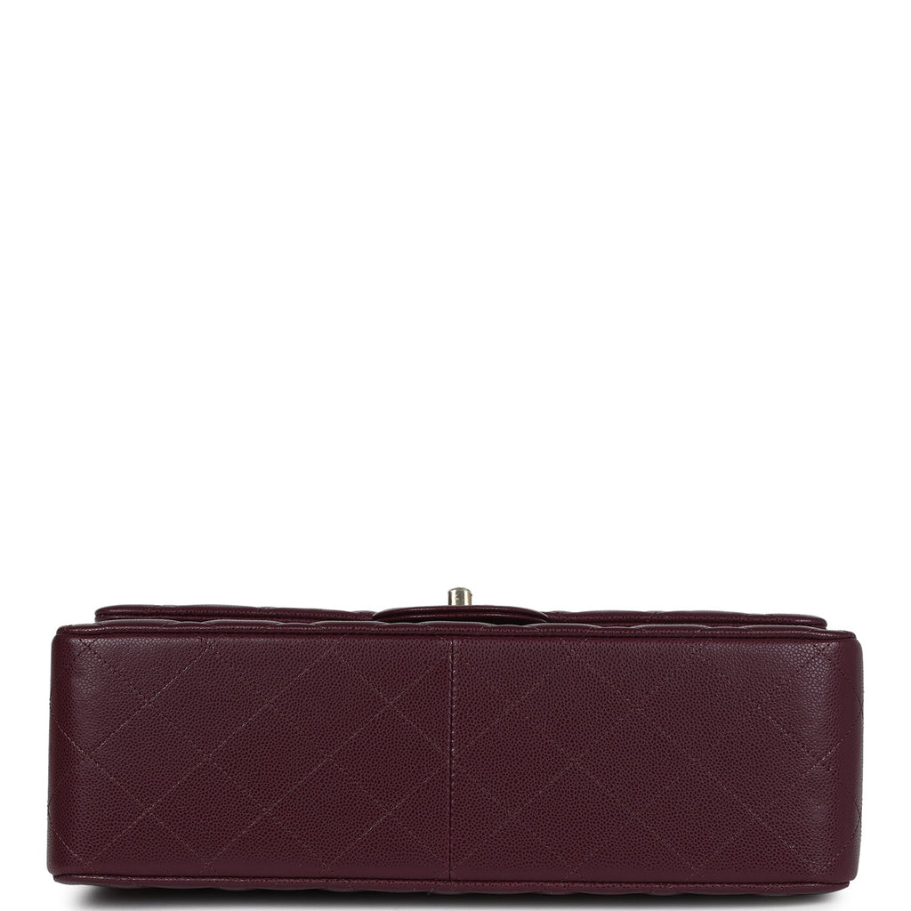 Chanel Jumbo Classic Double Flap Bag Red Lambskin Light Gold Hardware