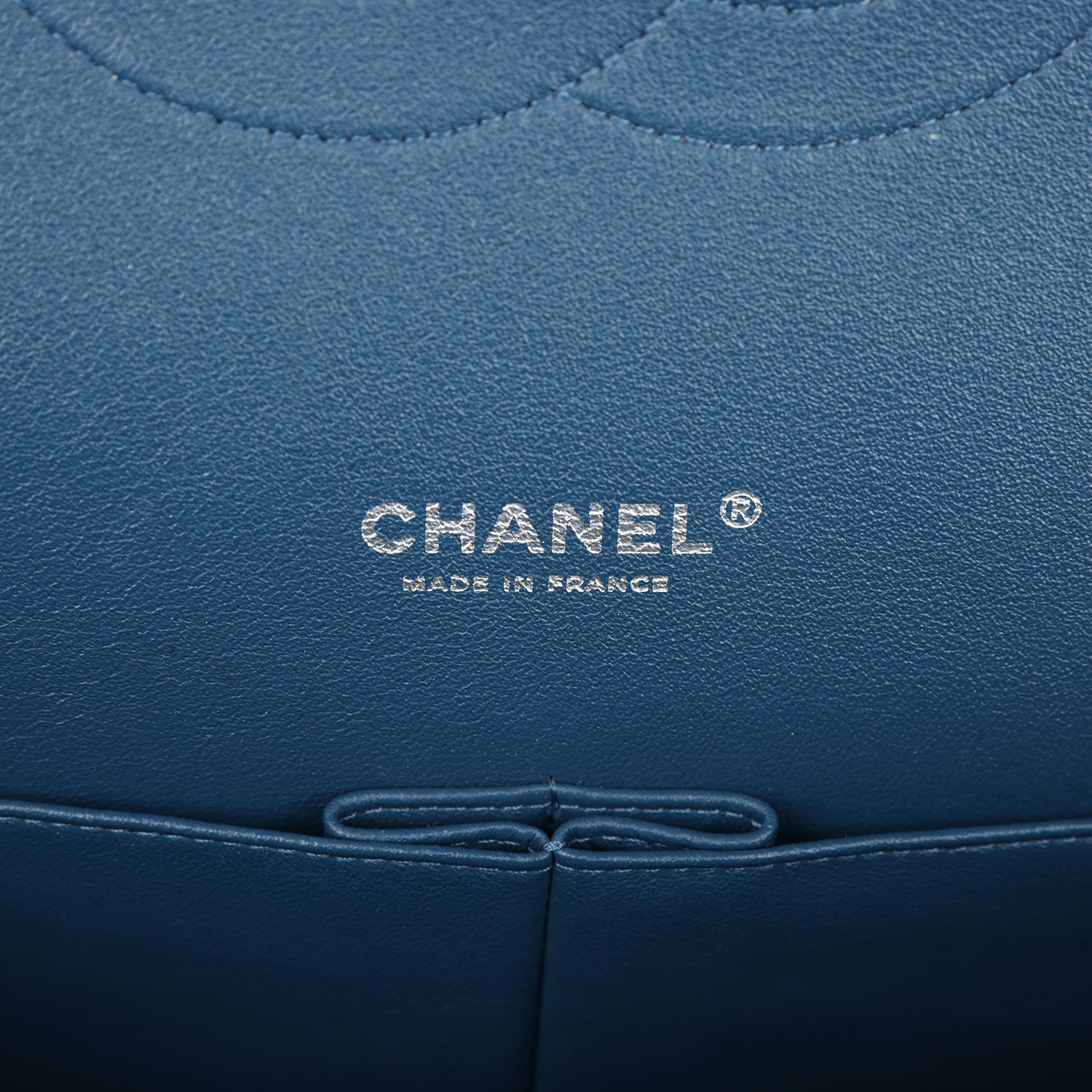 Chanel Maxi Classic Double Flap Bag Dark Blue Caviar Silver Hardware