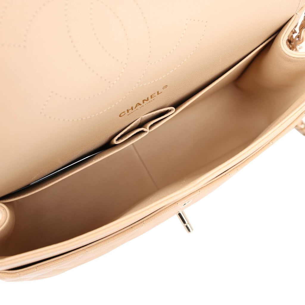 Chanel Jumbo Classic Double Flap Bag Light Beige Caviar Gold Hardware
