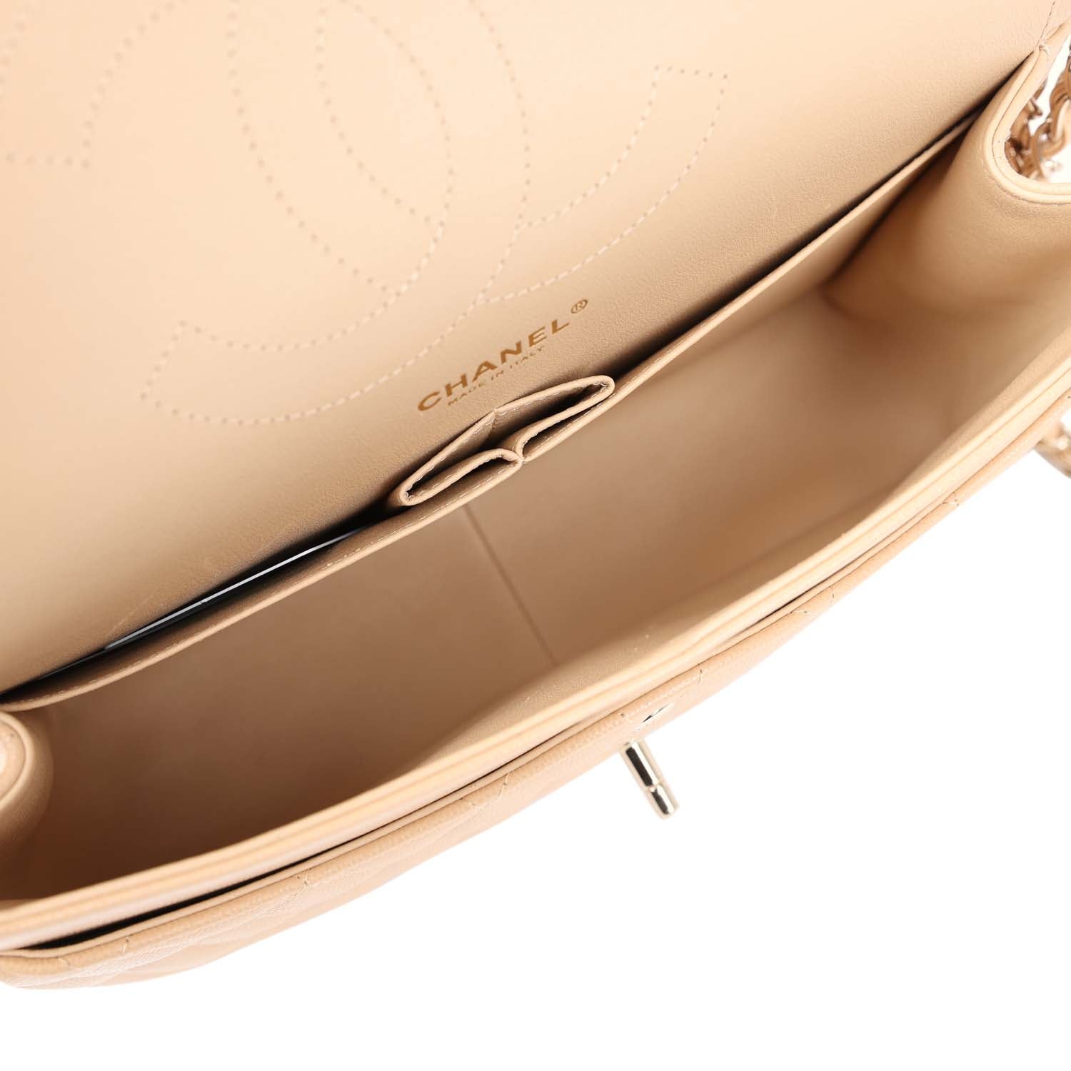 Chanel Jumbo Classic Double Flap Bag Light Beige Caviar Gold Hardware
