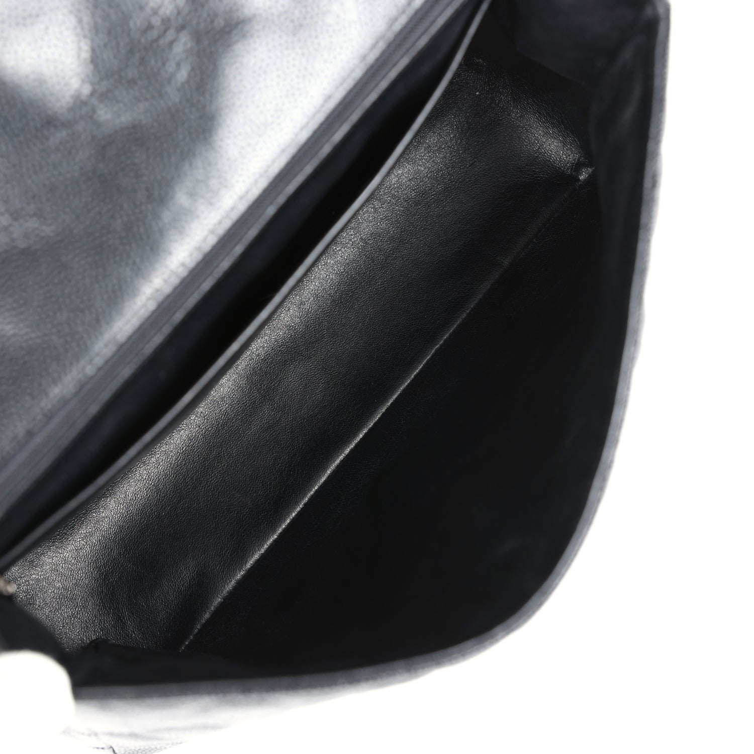 Chanel Jumbo Classic Single Flap Bag Black Caviar Silver Hardware