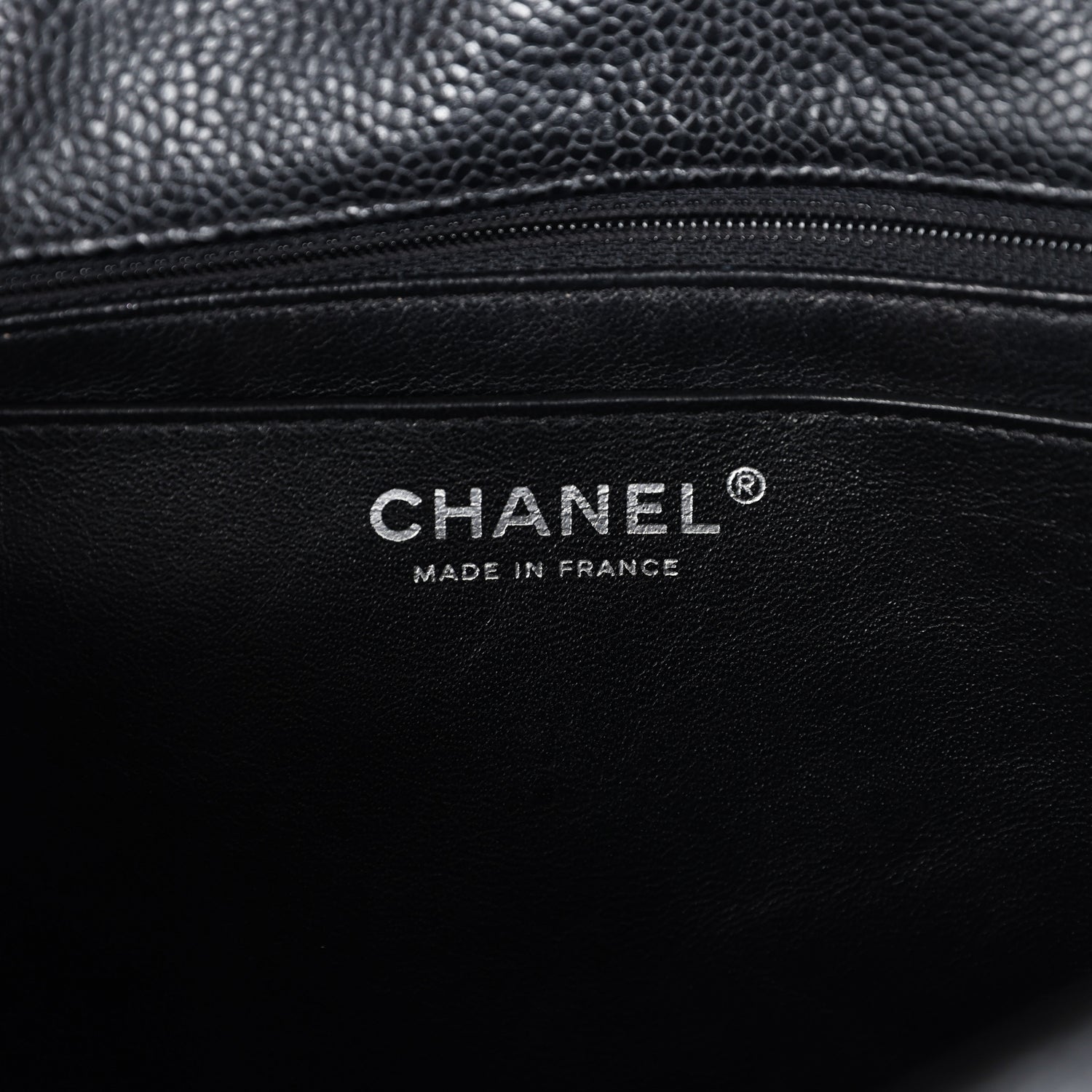 Chanel Jumbo Classic Single Flap Bag Black Caviar Silver Hardware