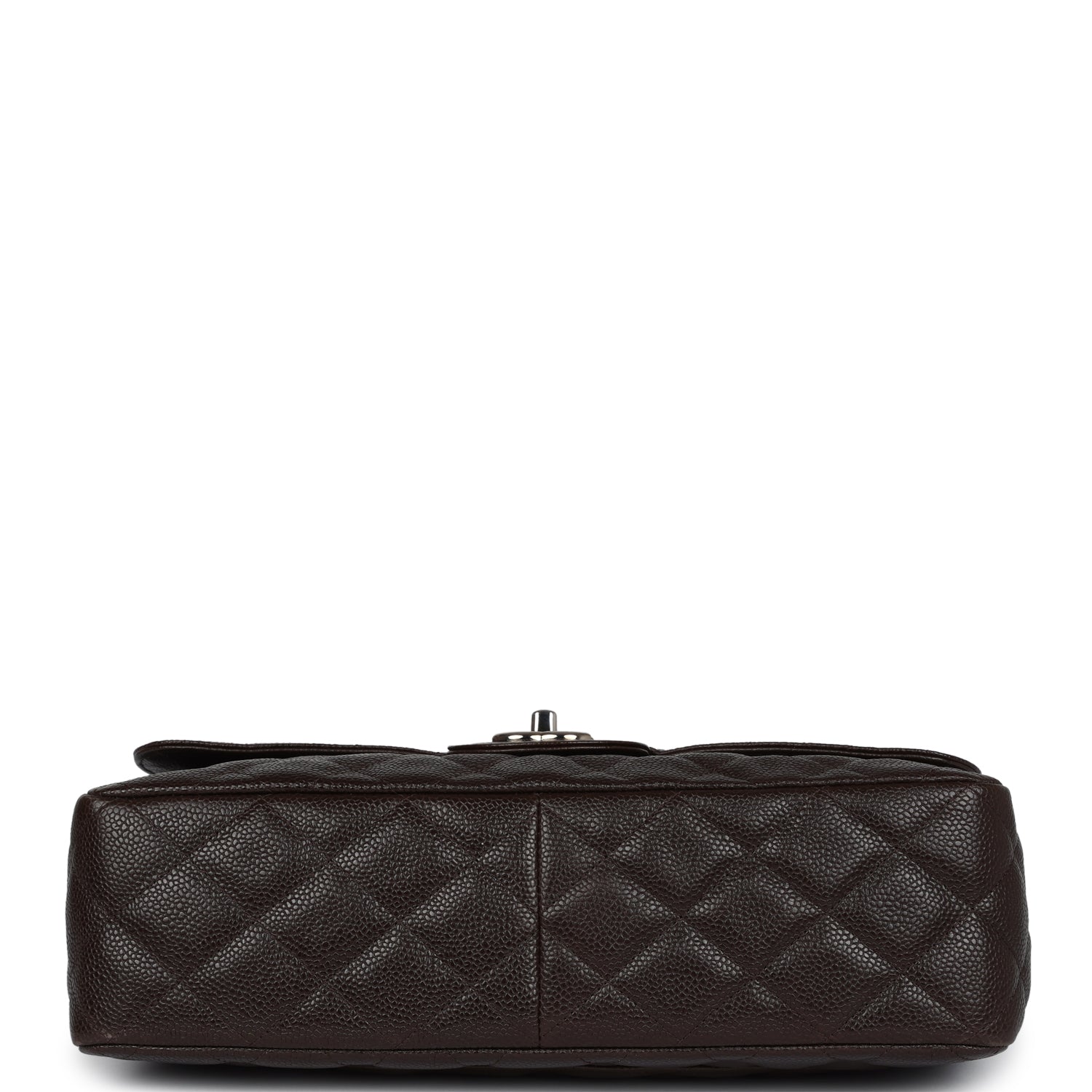 Chanel Jumbo Classic Single Flap Dark Brown Caviar Silver Hardware