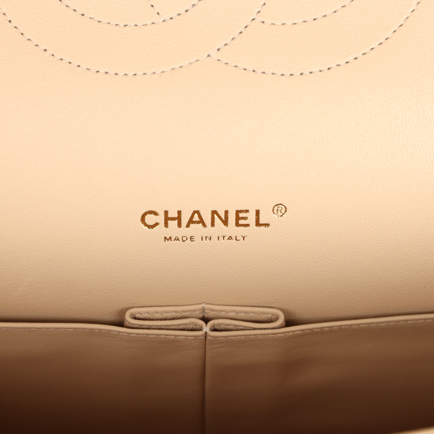 Chanel Maxi Classic Double Flap Bag Beige Caviar Gold Hardware