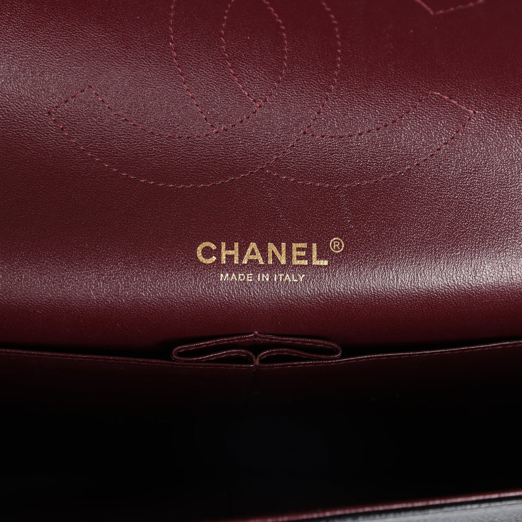 Chanel Jumbo Classic Double Flap Bag Black Caviar Gold Hardware