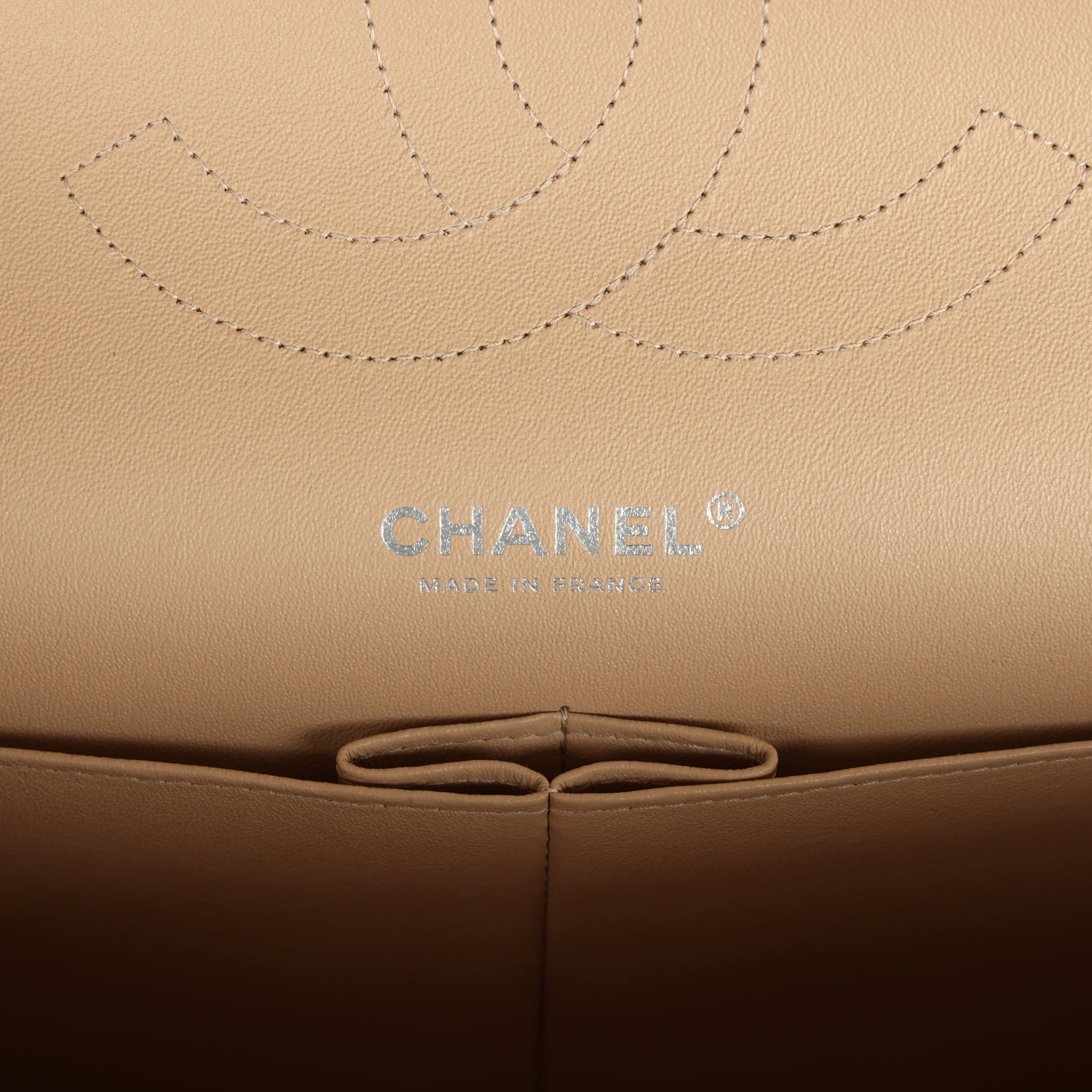 Chanel Jumbo Classic Double Flap Bag Light Beige Caviar Silver Hardware