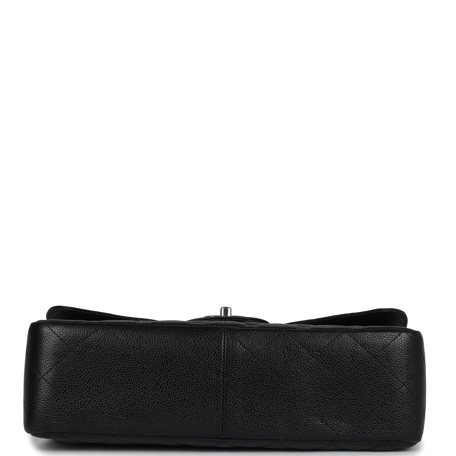 Chanel Jumbo Classic Single Flap Bag Black Caviar Silver Hardware