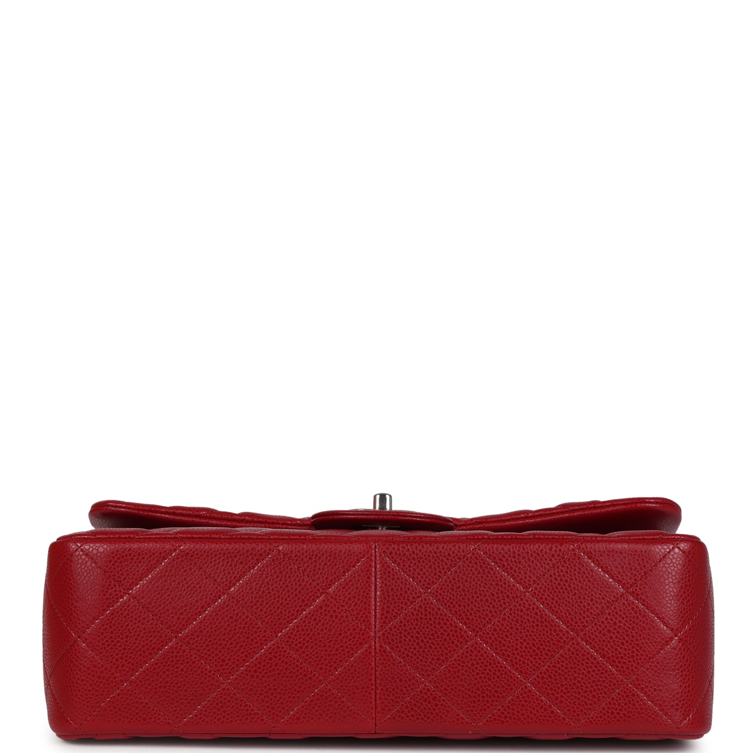 Chanel Jumbo Classic Double Flap Bag Red Caviar Silver Hardware