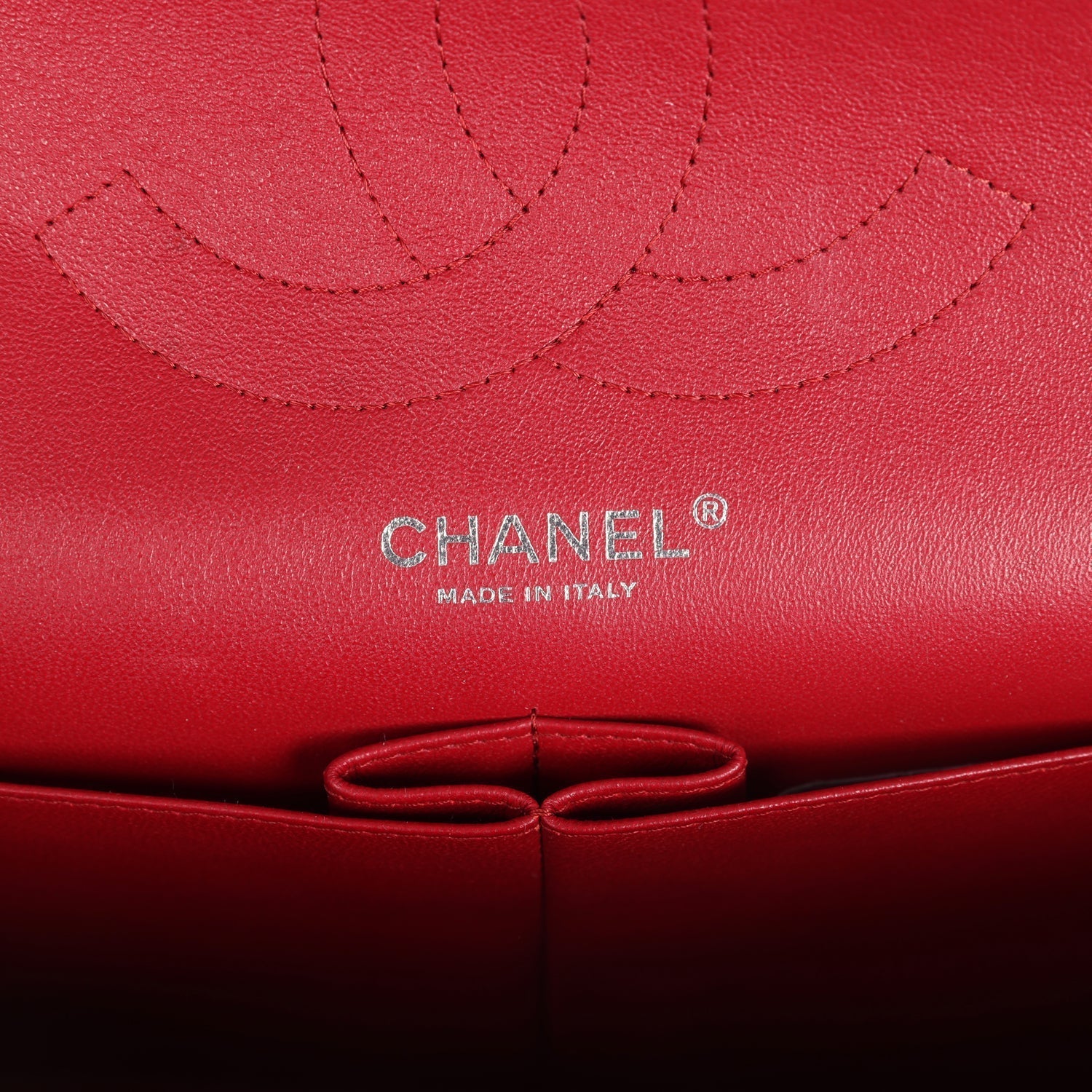 Chanel Jumbo Classic Double Flap Bag Red Caviar Silver Hardware