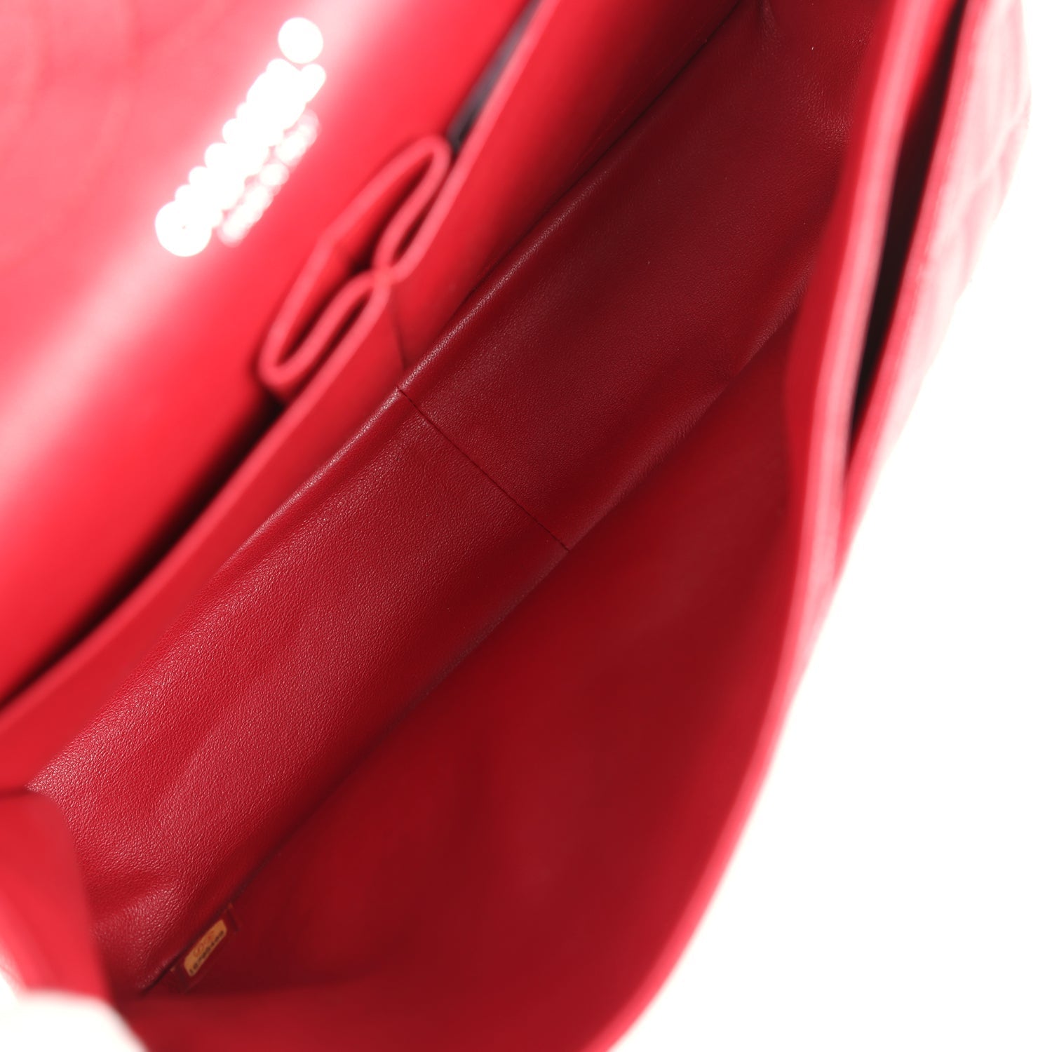 Chanel Jumbo Classic Double Flap Bag Red Caviar Silver Hardware