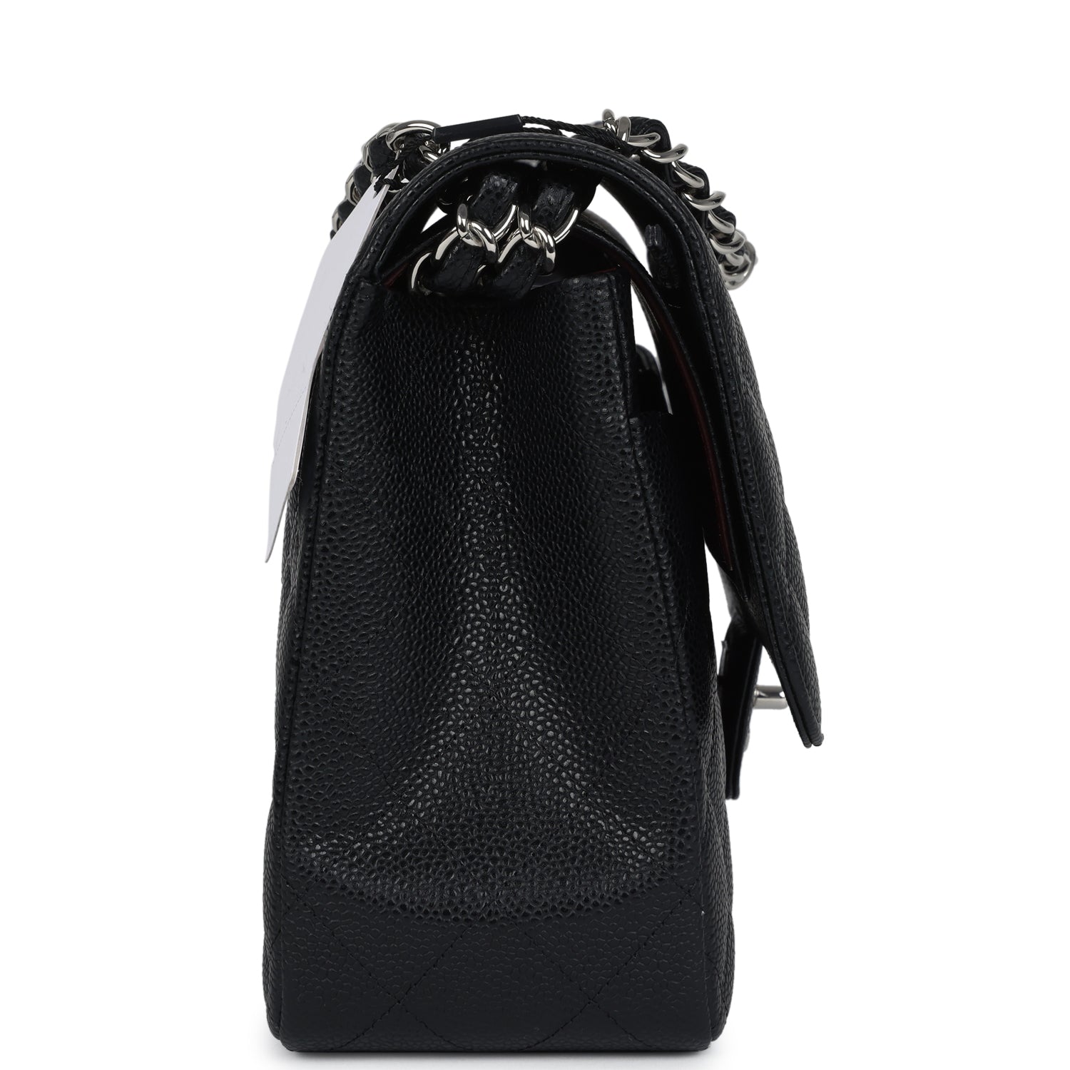 Chanel Jumbo Classic Double Flap Bag Black Caviar Silver Hardware
