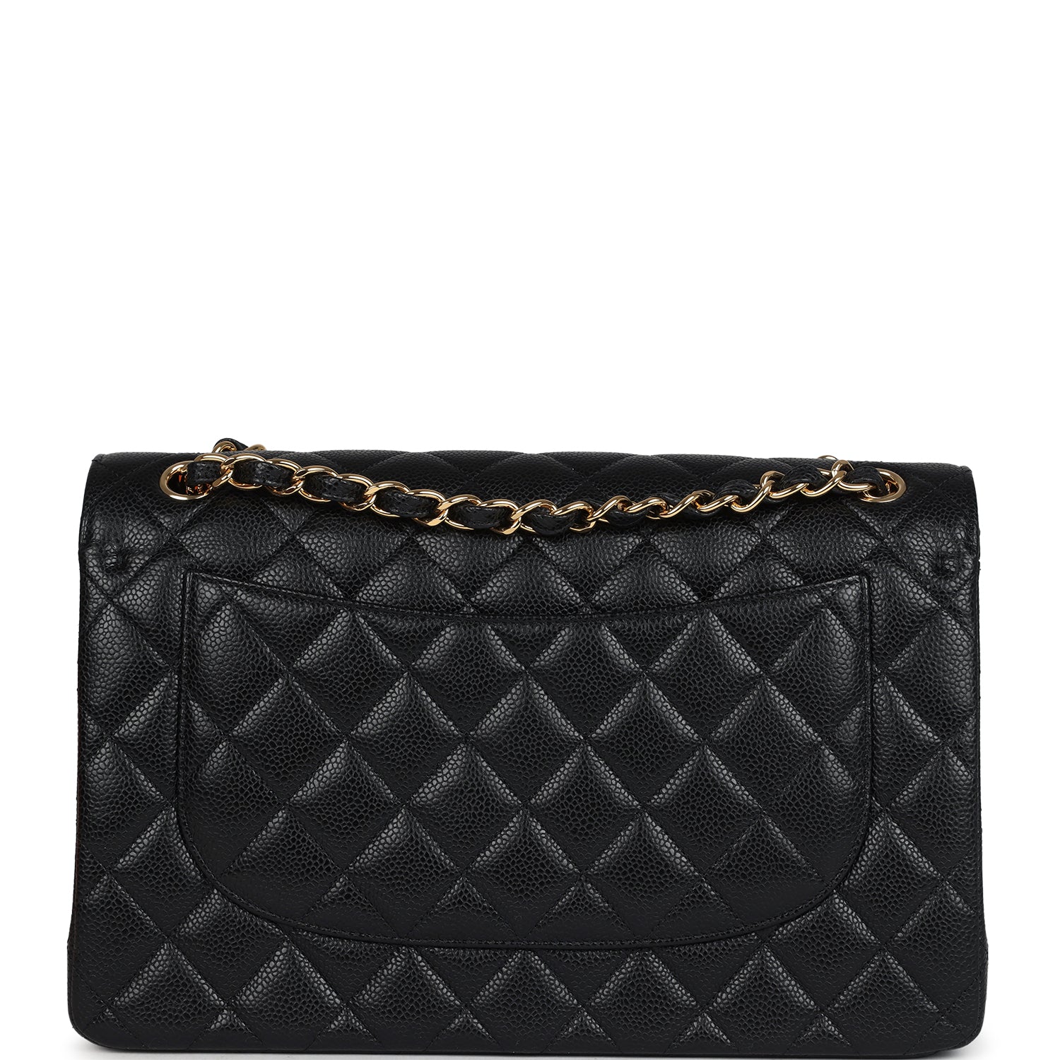 Chanel Jumbo Classic Double Flap Bag Black Caviar Gold Hardware
