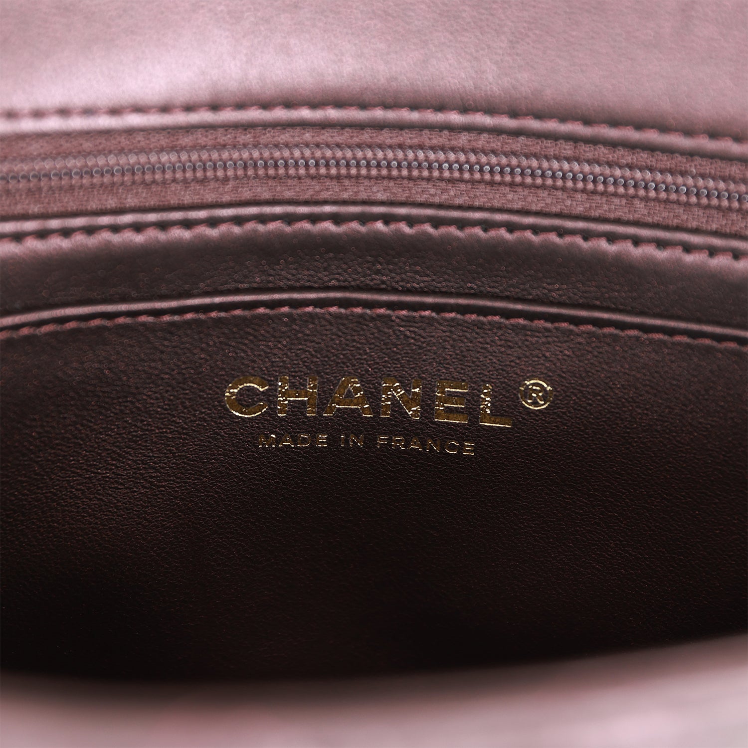 Chanel Mini Rectangular Flap Bag with Top Handle Burgundy Lambskin Light Gold Hardware