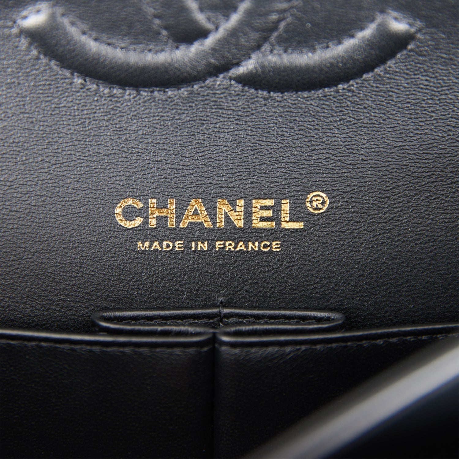 Chanel Medium Classic Double Flap Bag Black and White Lambskin Light Gold Hardware