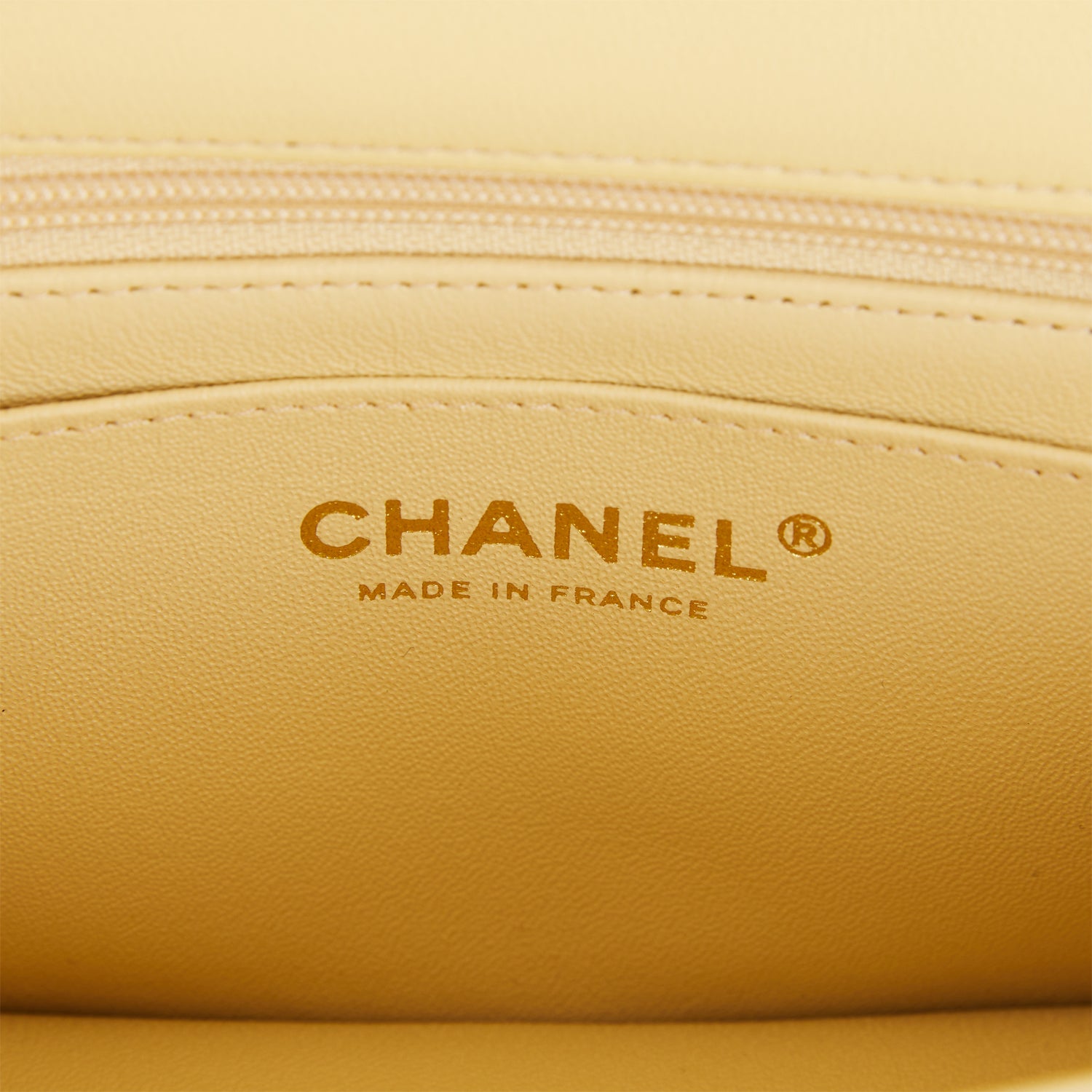 Chanel Mini Rectangular Flap with Top Handle Yellow Lambskin Light Gold Hardware