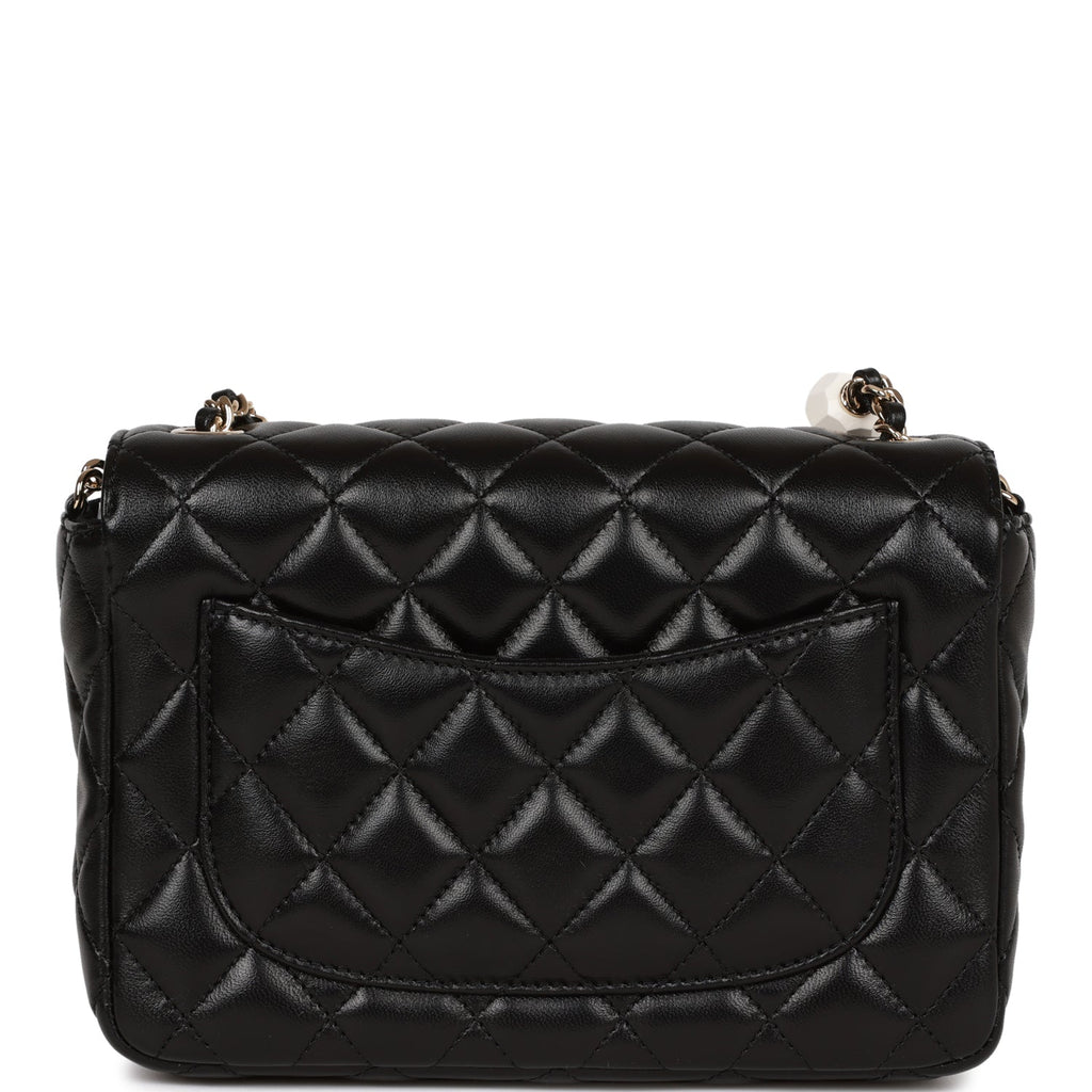 Chanel Candy Heart Mini Flap Bag Black Lambskin Enamel and Light Gold Hardware