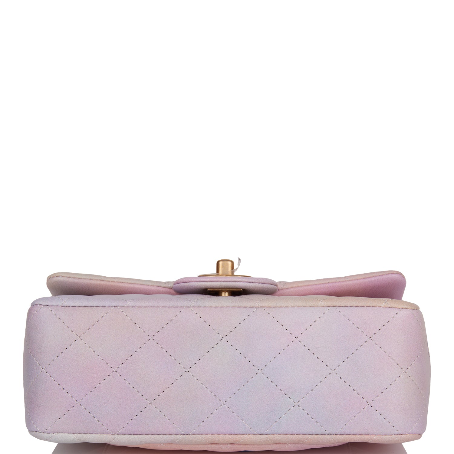 Chanel Mini Rectangular Flap Bag with Top Handle Light Pink Ombre Lambskin Antique Gold Hardware