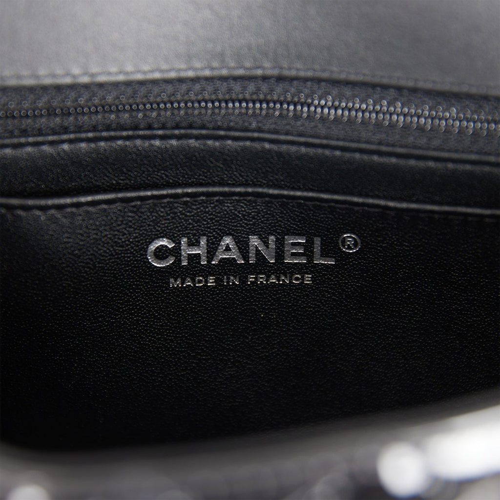 Chanel Mini Rectangular Flap Bag SO Black Patent Black Hardware