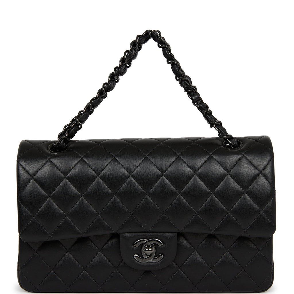 Chanel Medium Classic Double Flap Bag SO Black Lambskin Black Hardware