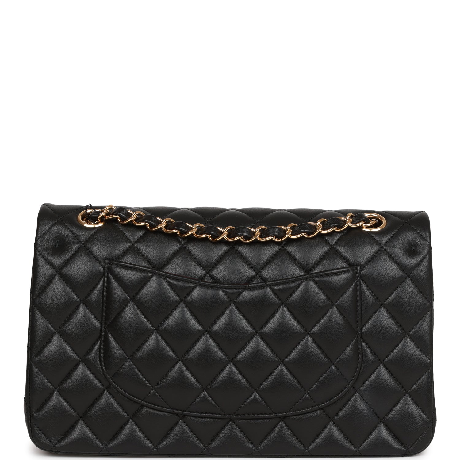 Chanel Medium Classic Double Flap Bag Black Lambskin Gold Hardware