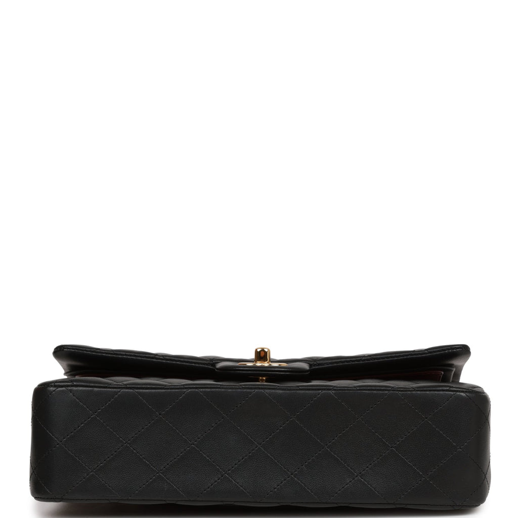 Chanel Medium Classic Double Flap Bag Black Lambskin Gold Hardware