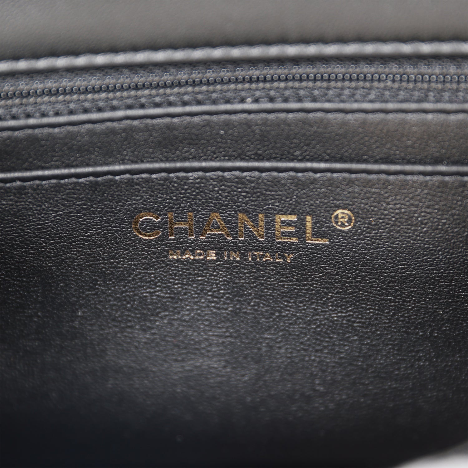 Chanel Mini Square Flap Bag Black Lambskin Light Gold Hardware