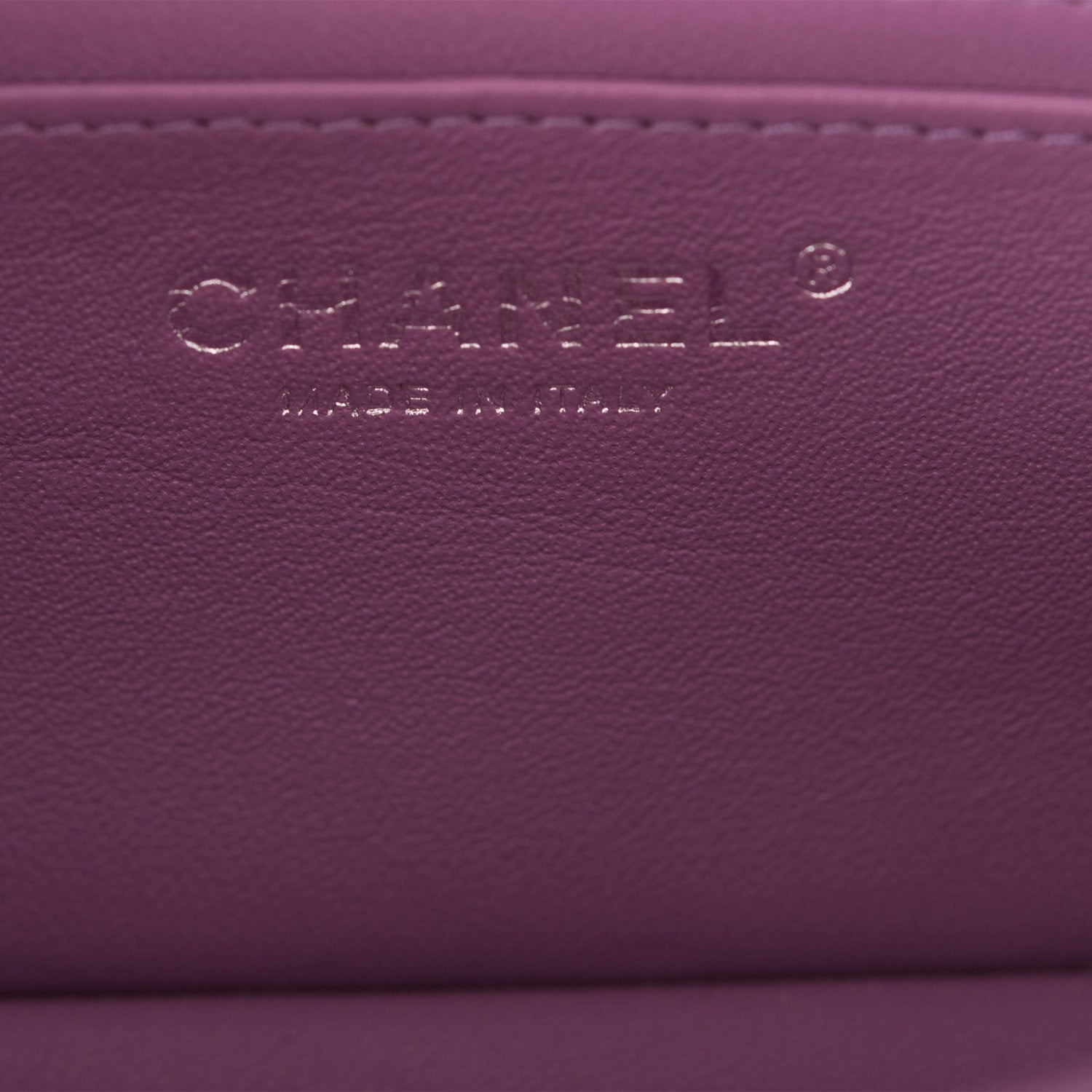 Chanel Mini Rectangular Flap Bag Purple Lambskin Silver Hardware