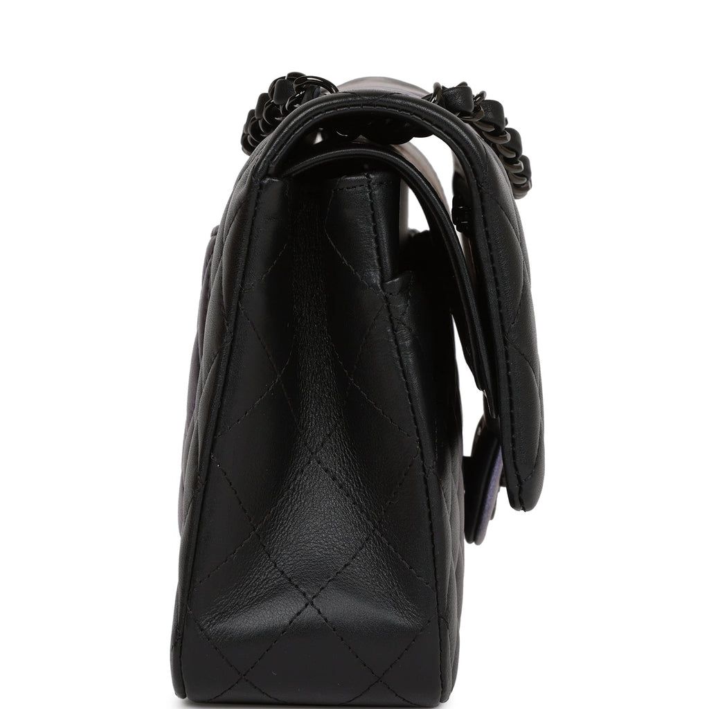 Chanel Medium Classic Double Flap Bag Multicolor Iridescent Calfskin Black Hardware