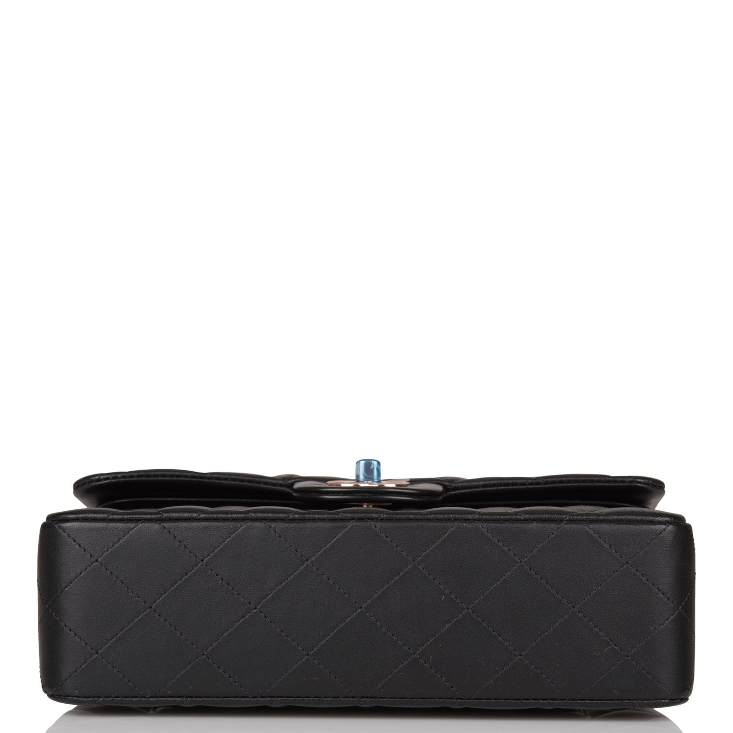 Chanel Small Classic Double Flap Bag Black Lambskin Rose Gold Hardware