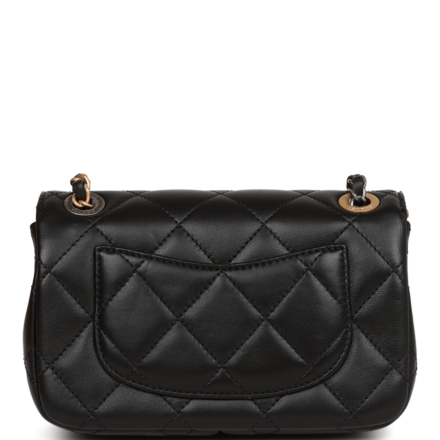 Chanel Coco Clips Mini Rectangular Flap Bag Black Lambskin Mixed Hardware