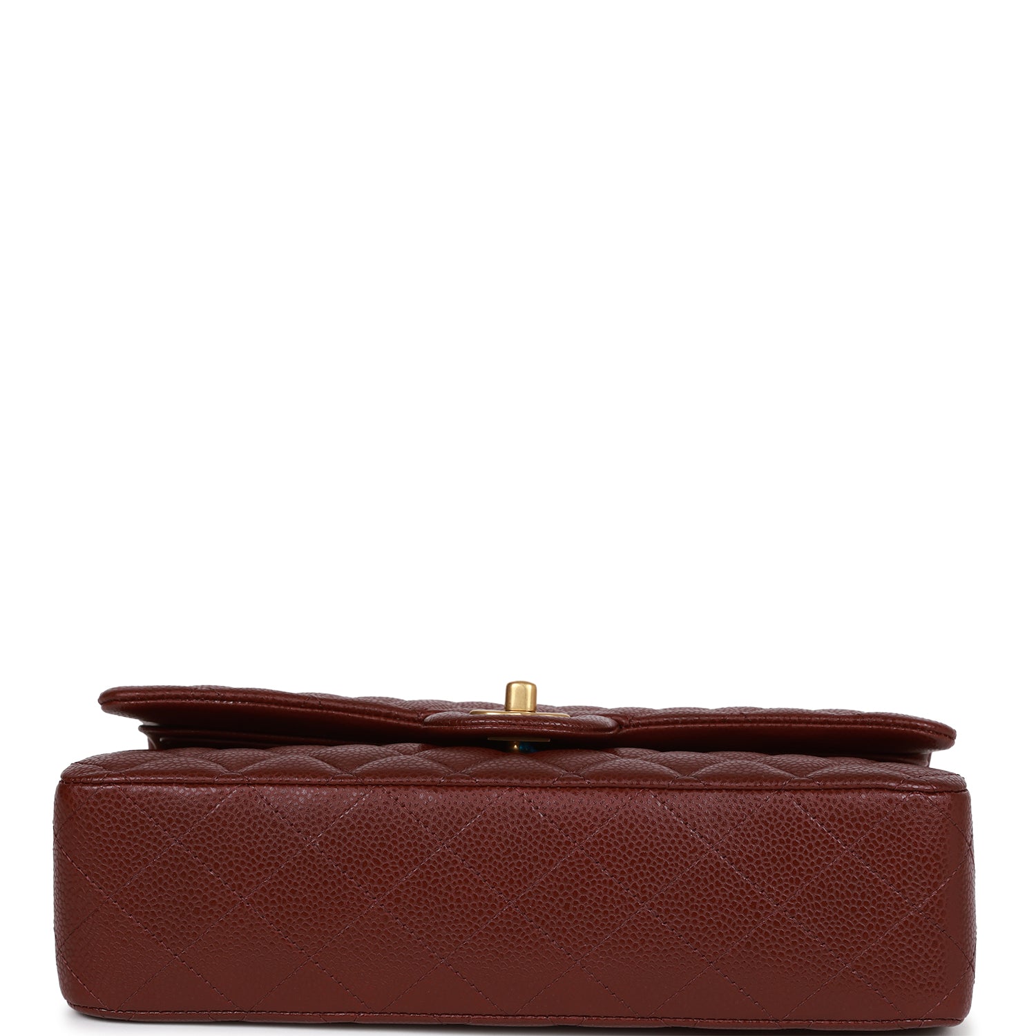 Chanel Medium Classic Double Flap Bag Burgundy Caviar Antique Gold Hardware