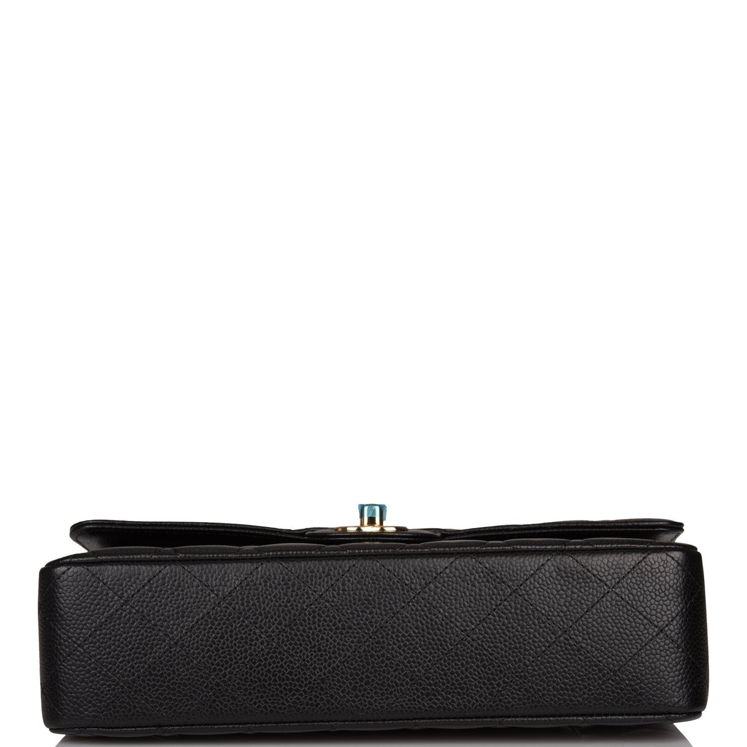 Chanel Medium Classic Double Flap Bag Black Quilted Caviar Gold Hardware