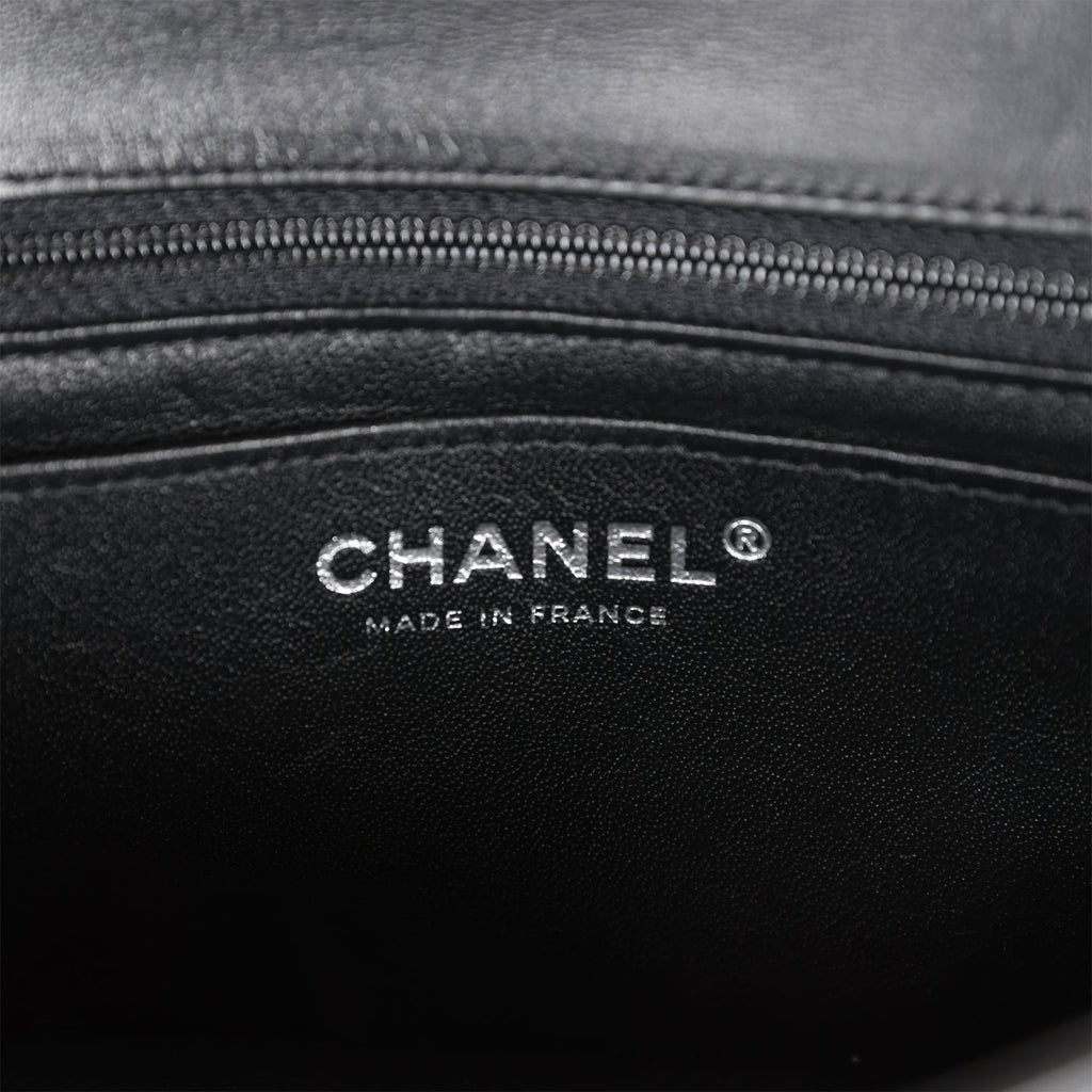 Chanel Mini Rectangular Flap Bag SO Black Lambskin Black Hardware