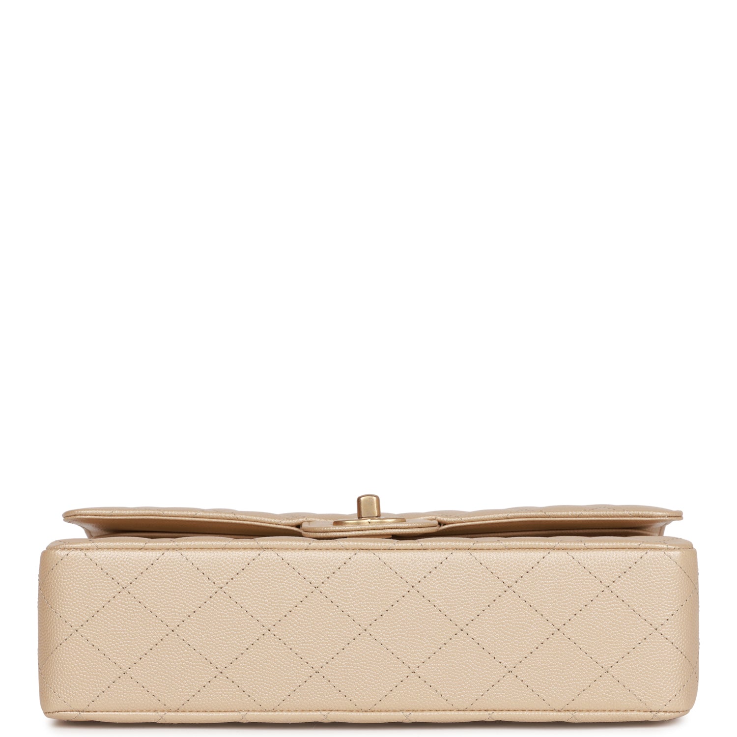 Chanel Medium Classic Double Flap Bag Gold Iridescent Caviar Antique Gold Hardware