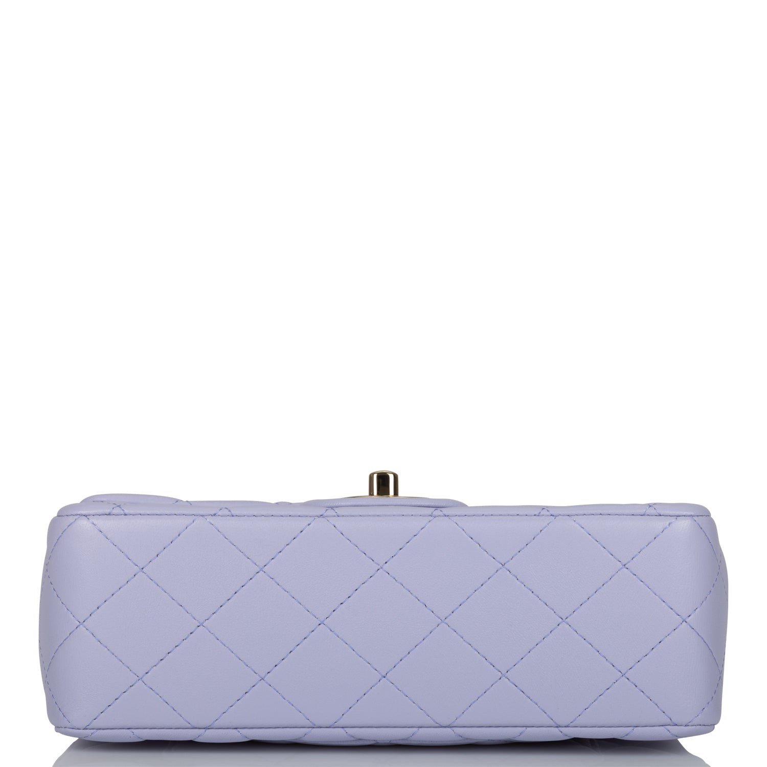 Chanel Mini Rectangular Flap with Top Handle Light Purple Lambskin Light Gold Hardware