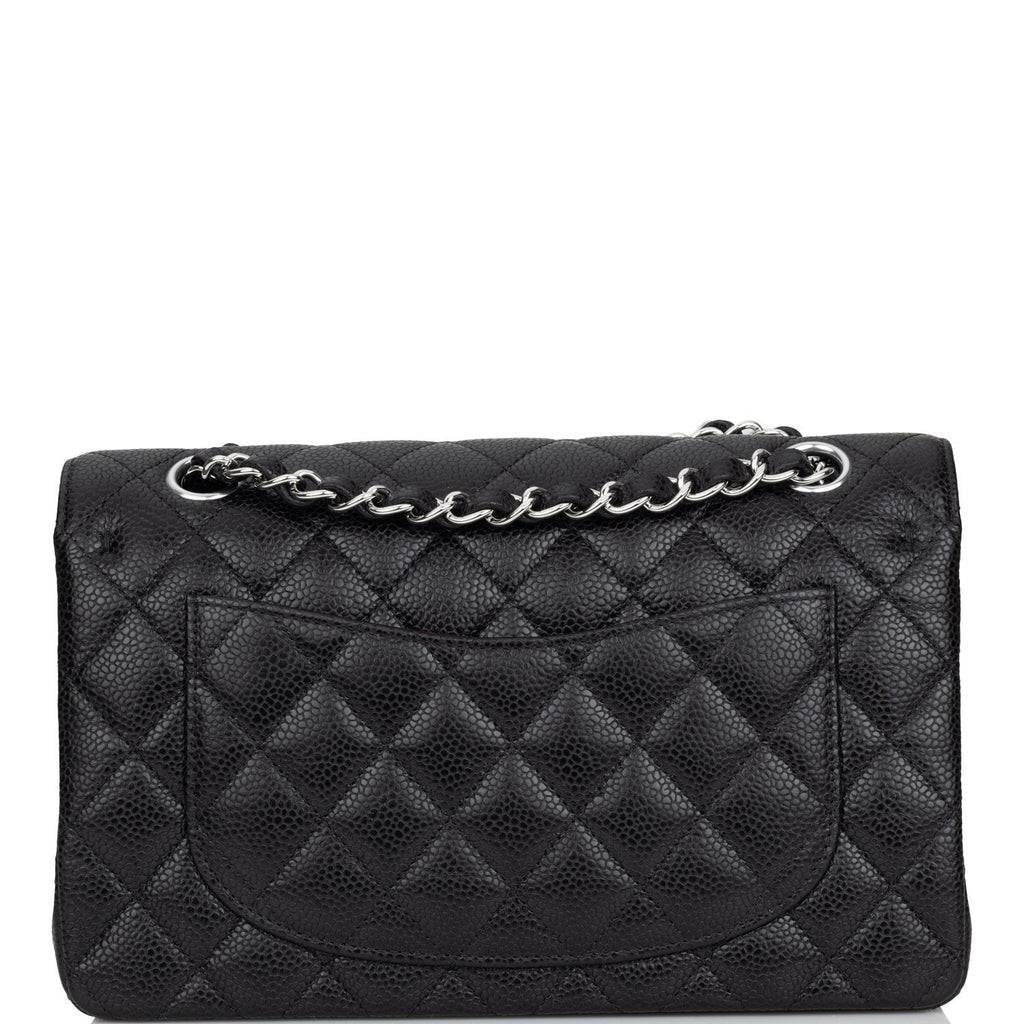 Chanel Small Classic Double Flap Black Caviar Silver Hardware