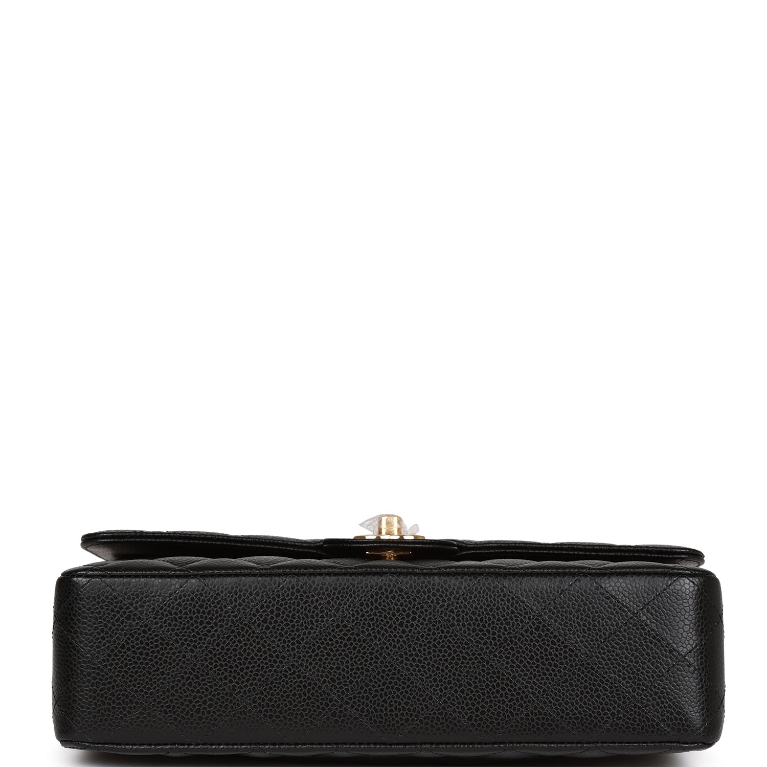 Chanel Medium Classic Double Flap Bag Black Quilted Caviar Gold Hardware
