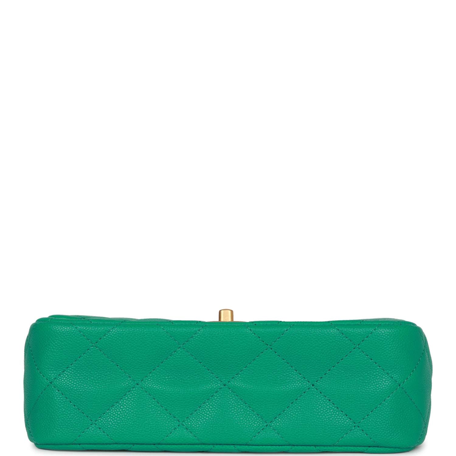 Chanel Medium Sweetheart Crush Flap Bag Green Caviar Antique Gold Hardware