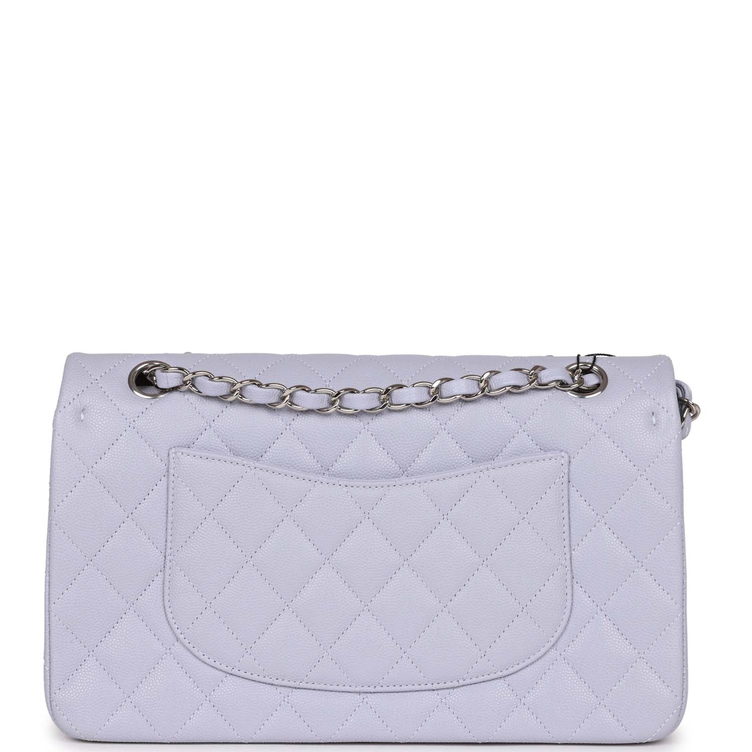 Chanel Medium Classic Double Flap Lavender Caviar Silver Hardware