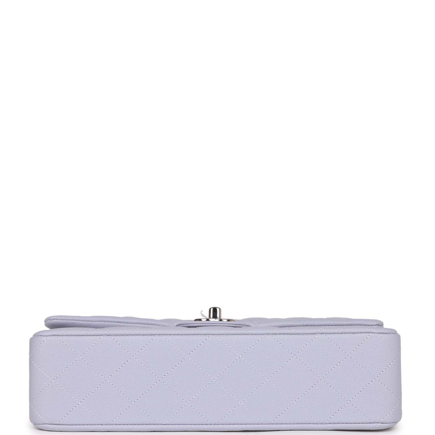 Chanel Medium Classic Double Flap Lavender Caviar Silver Hardware