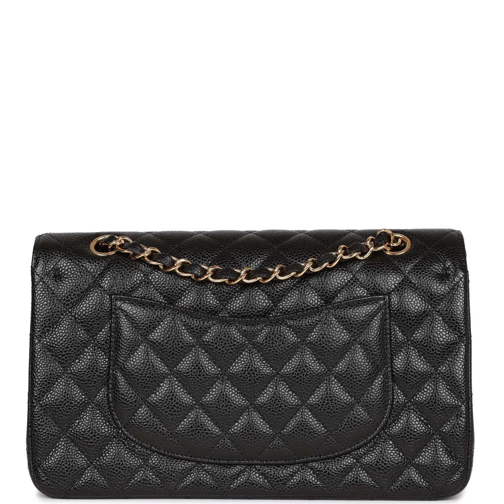 Chanel Medium Classic Double Flap Bag Black Caviar Gold Hardware