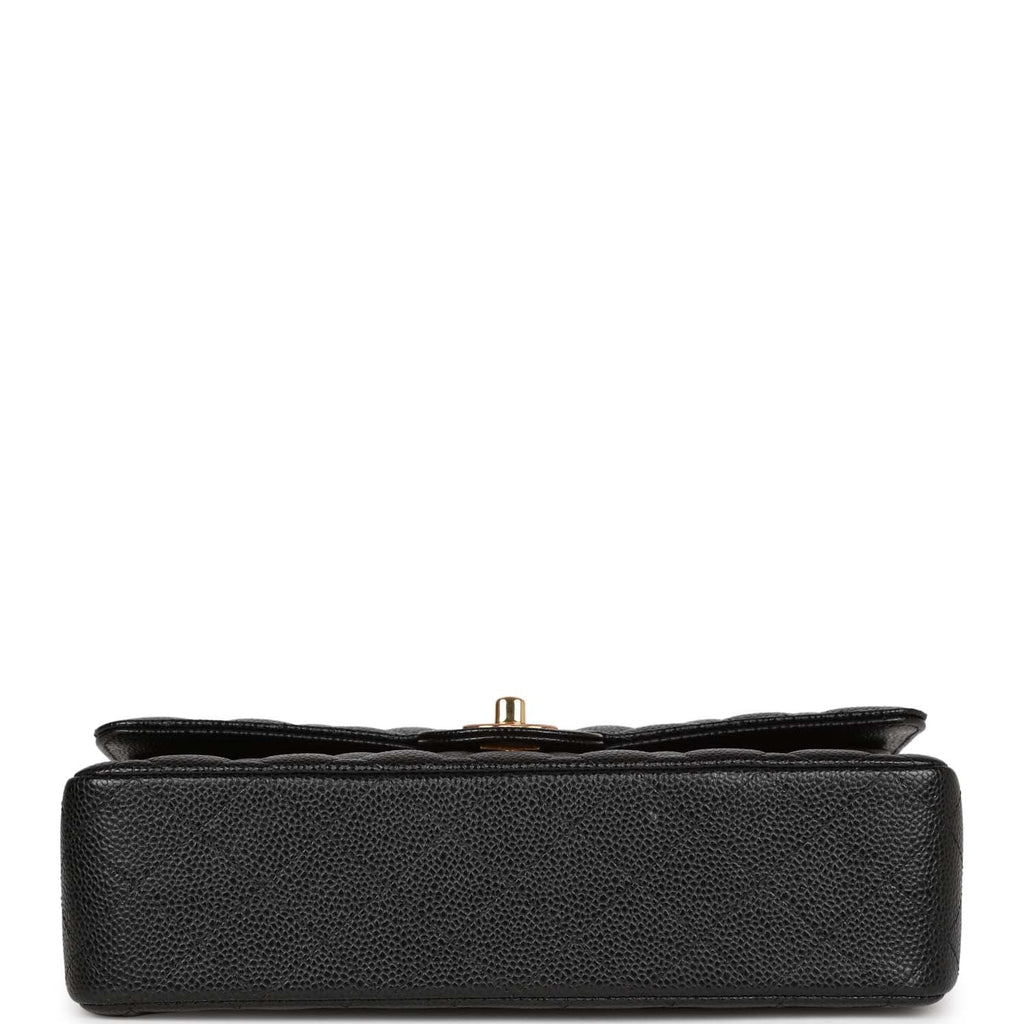Chanel Medium Classic Double Flap Bag Black Caviar Gold Hardware