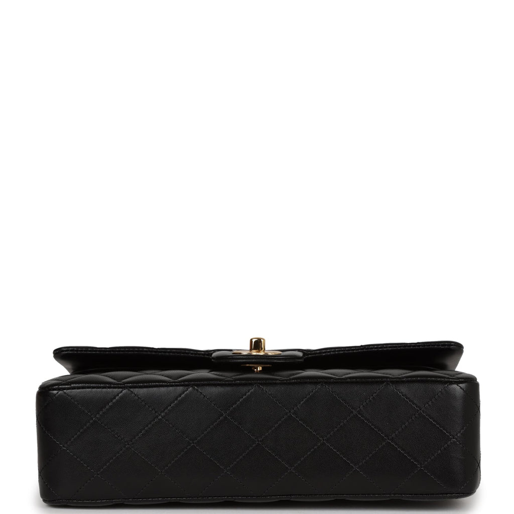 Chanel Medium Classic Double Flap Bag Black Lambskin Gold Hardware