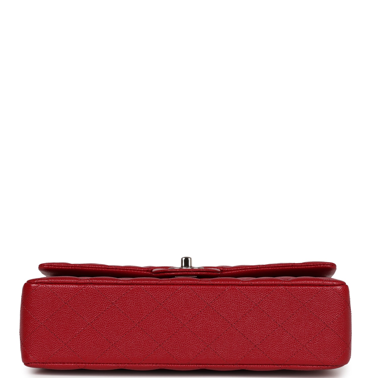 Chanel Medium Classic Double Flap Dark Red Caviar Silver Hardware